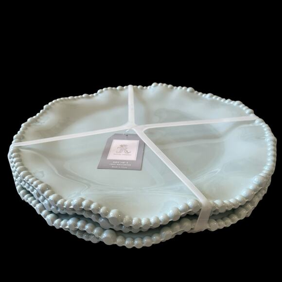 Rachel Ashwell Pastel Blue Pearl Shimmer Melamine Plates 9in Set of 4 New - Picture 16 of 16
